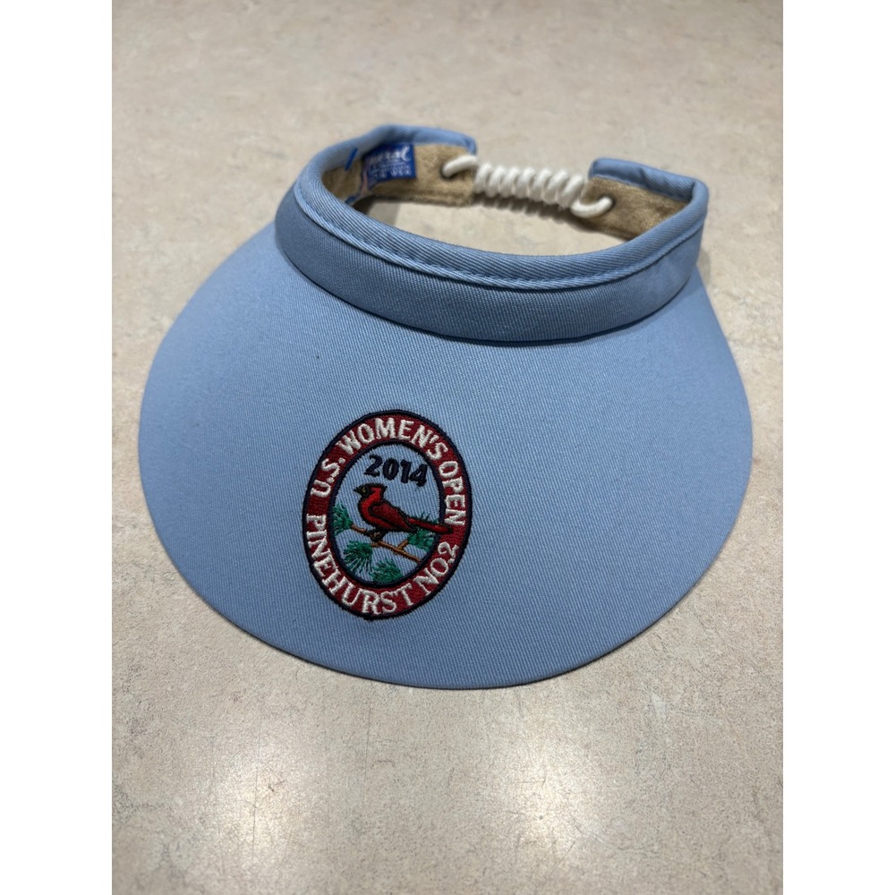 2014 US Womens Open Pinehurst No 2 Golf Visor Light Blue Bungee‎ Cord